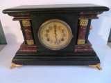 Ornate column case mantle clock, New Haven Conn, 18 1/2