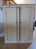 Two door rustic painted cabinet