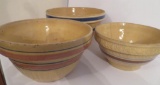 Three stoneware bowls