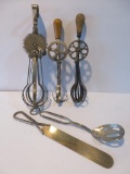 Vintage Egg Beaters and advertising utensils