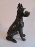 Large Cast Iron Great Dane doorstop, 13