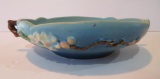 Roseville Apple Blossom console bowl, blue, 328-8, 8