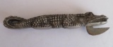 Very Unusual Cast iron alligator can opener, 6