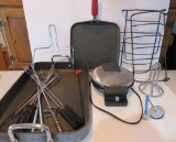 Cuisinart Waffle maker, kitchen aid griddle, roaster and kabob rods
