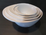 William Sonoma nesting plastic mixing bowls, four