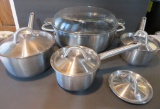 IKEA 365+ stainless kettles and lids with roaster
