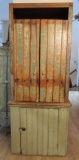 Two piece wainscot cabinet