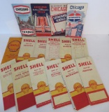 17 Vintage road maps, 1930's to 1960's