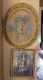 Two vintage framed portraits