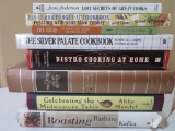 Eight Assorted Cookbooks, Roasting Bistro, Midwestern Table and Slow Cooker