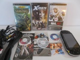 PSP hand held for PlayStation Portable and seven games