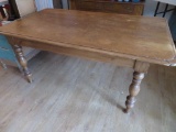 Wooden country farm table, 69