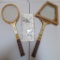 Two Vintage wood Tennis Rackets, Billie Jean King and Jack Kramer