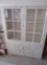 Large White storage cabinet with glass doors