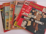 8 Police Gazette Magazines, 1940's to 1970's