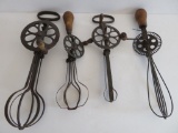 Four Vintage Egg Beaters