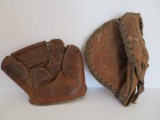 Two Vintage Baseball gloves
