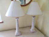 Two Column table lamps, working, 29