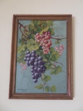 Grape painting on board by E. C. Dealtry, 1949, 12