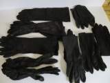 Lot of ladies black evening gloves, eight pair