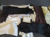 12 Pair of assorted color ladies evening gloves