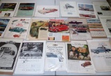 20+ pieces 1930's , 40's and 50's automobile advertising