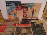 9 pieces of WWII maps and books