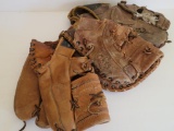 Three Vintage Baseball Gloves