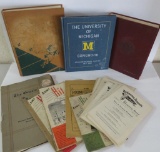 Vintage College Yearbooks, Northwestern, Michigan and Stanford, Football years