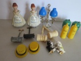 8 sets of novelty salt and pepper shakers, including Philgas and Skelgas