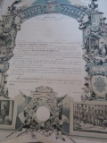 Knights of Pythias certificate dated 1884