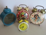 Four Novelty Alarm clocks