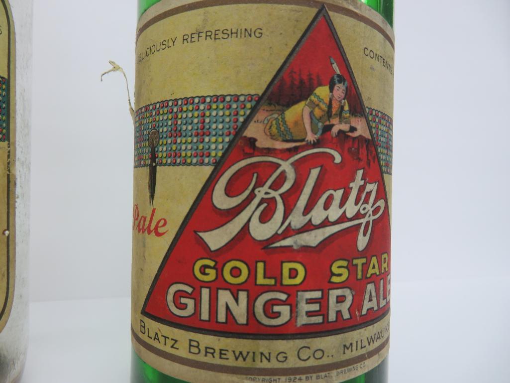 1924 Prohibition Blatz Brewing Co. Gold Star Club Soda 1 Pint 8