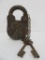 Mining Lock, Cumberland Mining Company, with keys, 5