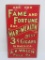 Fame and Fortune metal cigar sign, 8