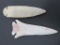 Two Arrowheads possible Clovis points, 5 1/4