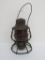 NY NH & H Railroad lantern with ruby glass marked C & NW, 10 1/2