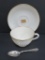 Milwaukee Road Olympian pattern Lenox cup and saucer, demi spoon