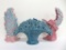 Three pieces of Royal Haeger pottery, MCM, pink and blue