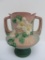 Roseville White Rose Vase, pink and green, 146-6, 6