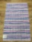 Hand Woven Rug, 51 x 31, pastel colors