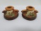 Roseville candle holders, Freesia, brown, 1160-2, 2