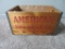 American Soda Water wooden box, 18 1/2