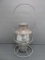 Chicago & Alton Railroad Lantern with etched globe, Adlake Reliable, 10 1/2