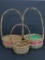 Three vintage Easter Baskets