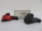 Marx Tin Tractor Trailer toy and Auburn rubber Tractor cab