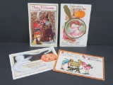 Four Vintage Halloween Post Cards