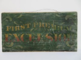 Lovely hand painted First Premium Excelsior Sign, 23