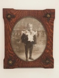 Ornate Framed Photo of Young Boy, 22