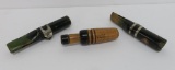 Four Vintage wooden Duck calls